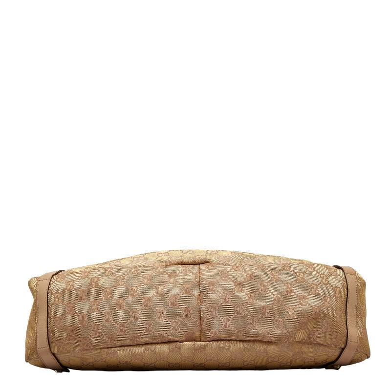 GUCCI グッチアビー トートバッグ GGキャンバス レザー ゴールド y2k ginzaparis2_1-0128661