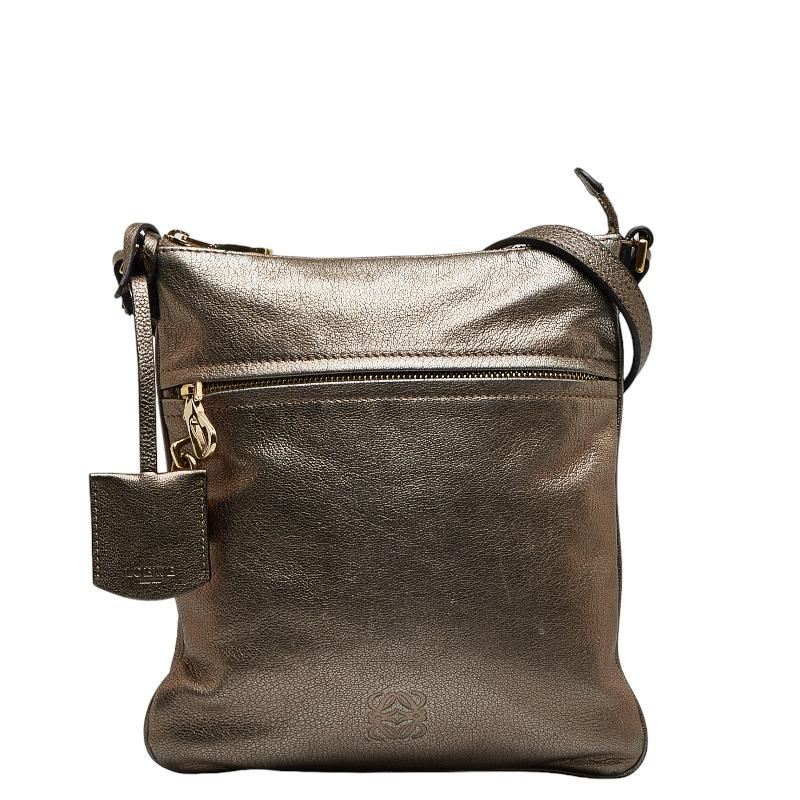 LOEWE ロエベ アナグラム 斜め掛け ショルダーバッグ シャンパン 