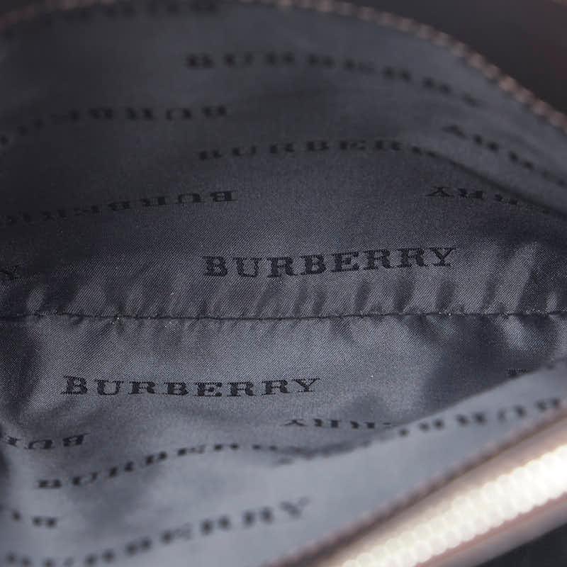 【希少】バーバリー ハンドバッグ シューズバッグ レザー ノバチェック ブラック BURBERRY バーバリー ノバチェック ハンドバッグ ホワイト