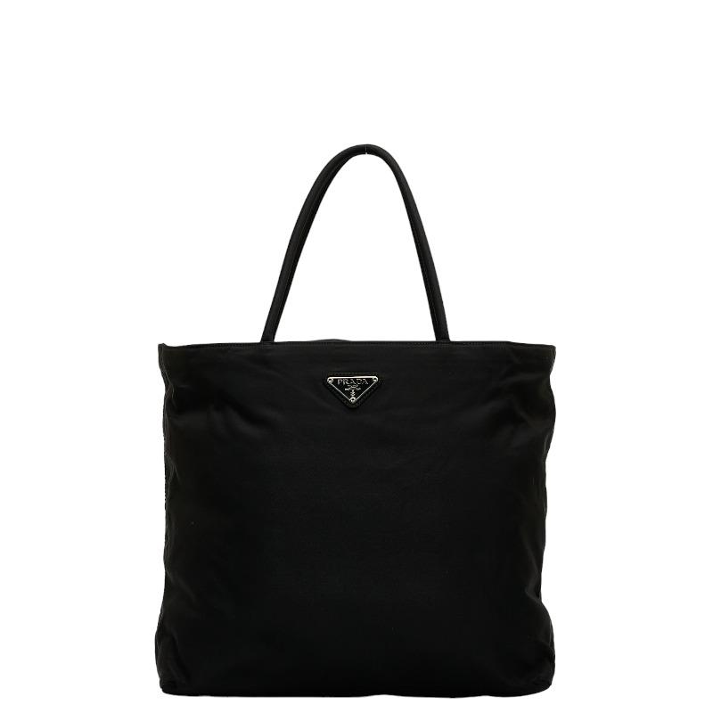 PRADA プラダ ナイロントートバッグ ブラック 三角ロゴ PRADA プラダ 三角ロゴプレート ハンドバッグ トートバッグ
