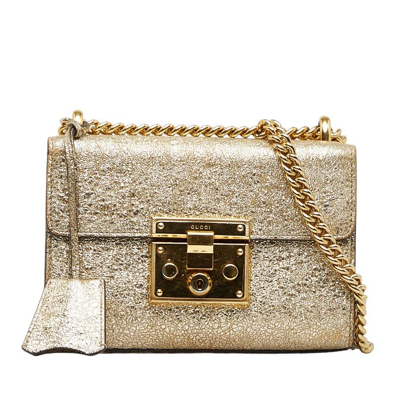 【希少】GUCCI グッチ パーティーバッグ　ゴールドチェーン　ミニショルダー GUCCI（グッチ） チェーン ショルダーバッグ 409487 ゴールド レザー
