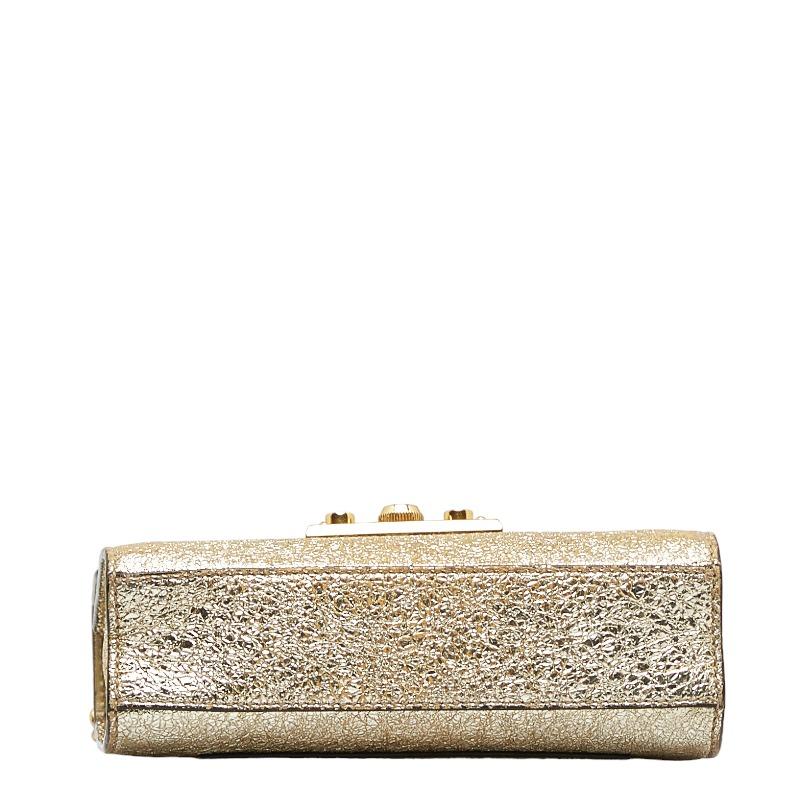 GUCCI（グッチ） チェーン ショルダーバッグ 409487 ゴールド レザー