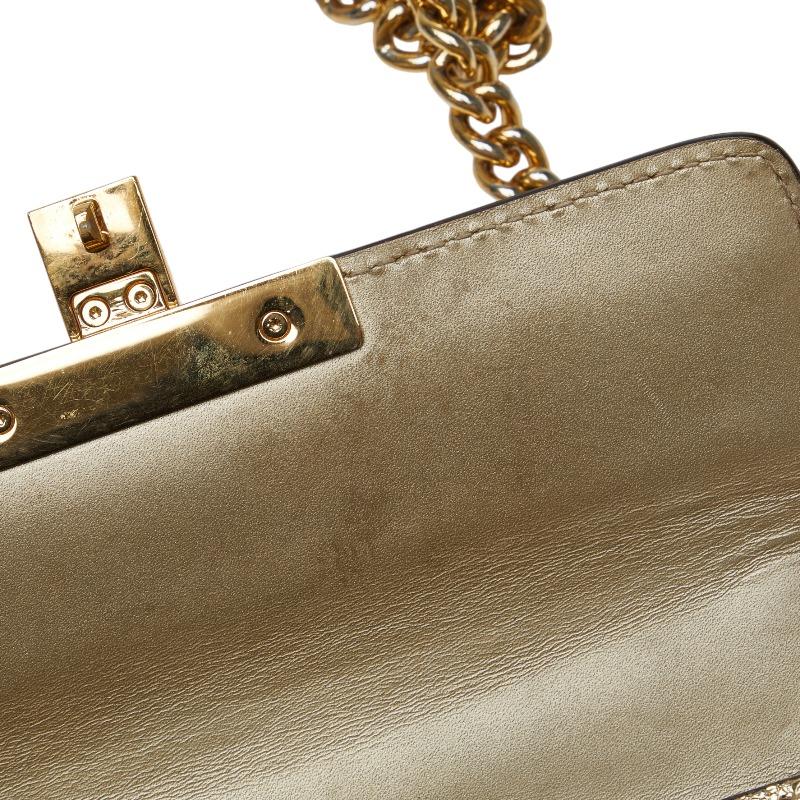 GUCCI（グッチ） チェーン ショルダーバッグ 409487 ゴールド レザー