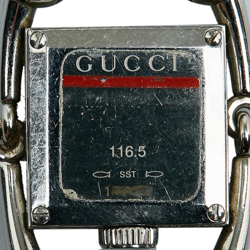GUCCI レディース腕時計 シニョーリア 黒革ベルト 116.5 シェル盤 GUCCI グッチ レディースウォッチ 腕時計 クオーツ シニョーリア