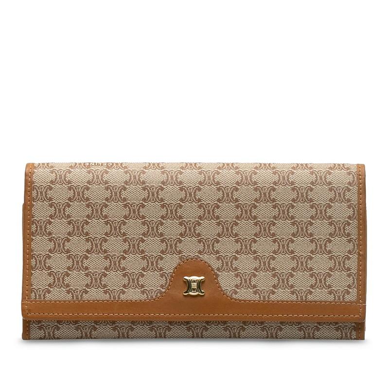 新品未使用CELINE セリーヌ 長財布 がま口 マカダム ベージュ 正規品 CELINE（セリーヌ） マカダム がま口 長財布 ベージュ ブラウン PVC