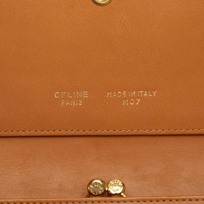 CELINE（セリーヌ） マカダム がま口 長財布 ベージュ ブラウン PVC