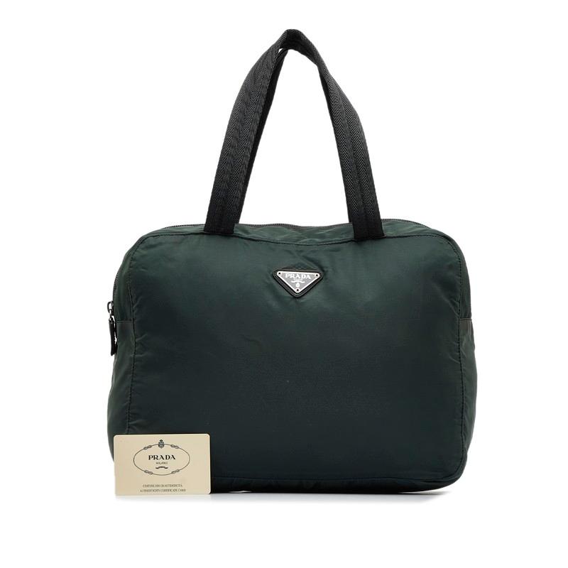 PRADA プラダ 筒型 ショルダーバッグ ナイロン カーキ PRADA（プラダ） ショルダーバッグ カーキ グリーン 緑 ナイロン