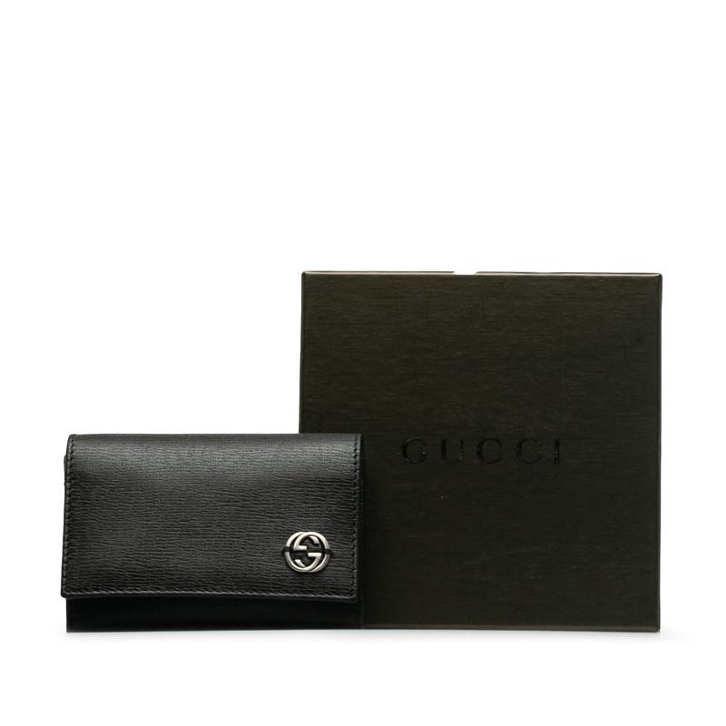 GUCCI インターロッキングG 名刺入れ ブラック レザー メンズ 楽天市場】【超美品】 グッチ 名刺入れ インターロッキングG