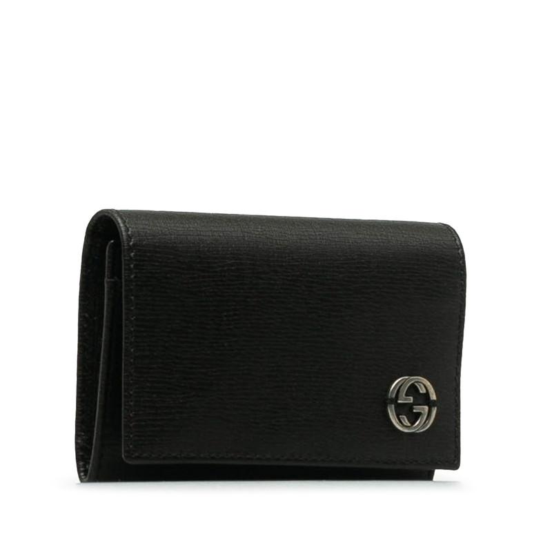グッチ インターロッキングG 名刺入れ カードケース 306717 ブラック  