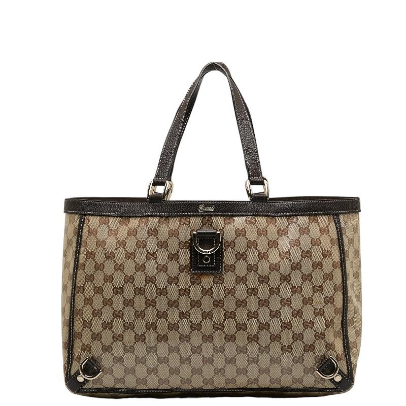 GUCCI グッチ GGクリスタル ハンドバッグ トートバッグ ブラウン 