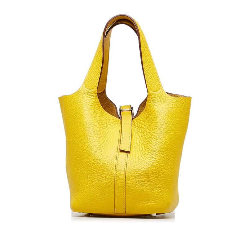 HERMES エルメス ピコタンPM ハンドバッグ ジョーヌアンブル イエロー 