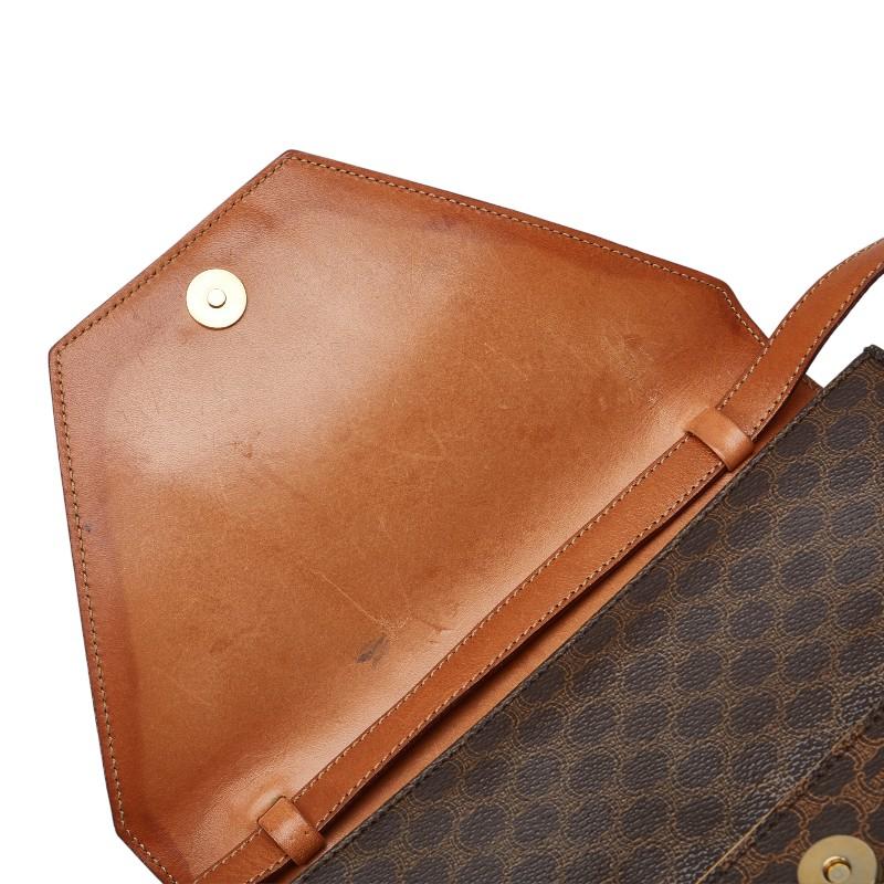CELINE（セリーヌ） マカダム 斜め掛け ショルダーバッグ F09 ブラウン