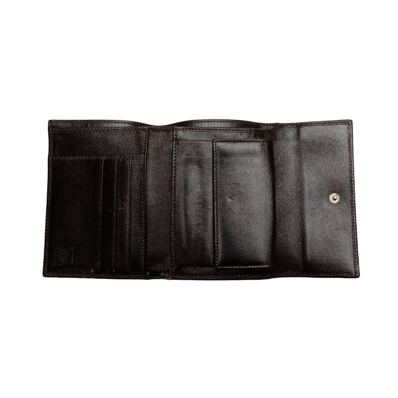 FENDI（フェンディ） ズッカ 二つ折り財布 ブラウン キャンバス レザー