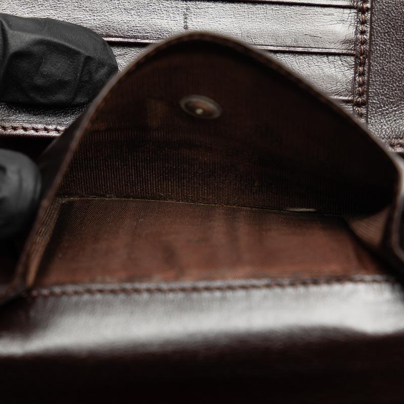 FENDI（フェンディ） ズッカ 二つ折り財布 ブラウン キャンバス レザー