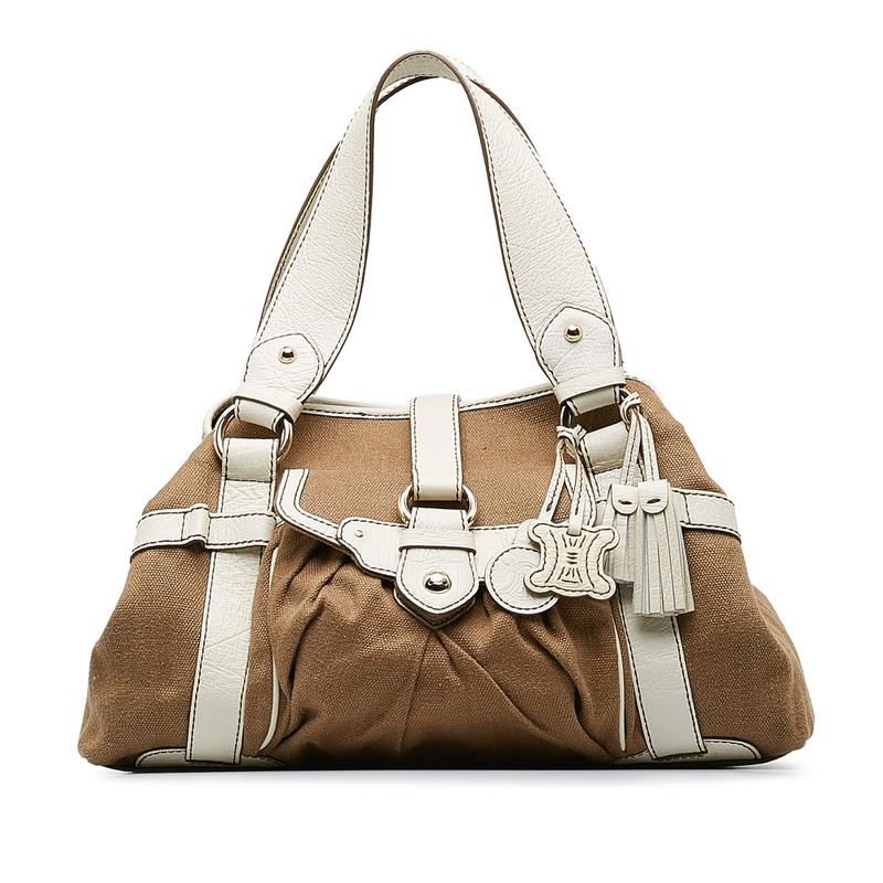 CELINE セリーヌ ハンドバッグ SC-SA-1016 ブラウン ホワイト 