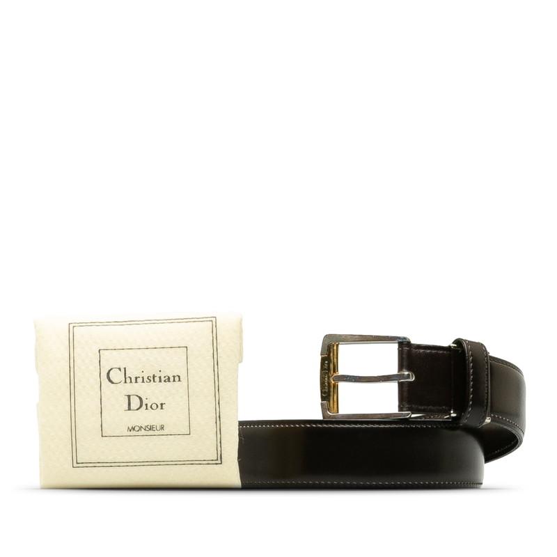 ディオール MONSIEUR ベルト ブラウン レザー メンズ Dior 【中古