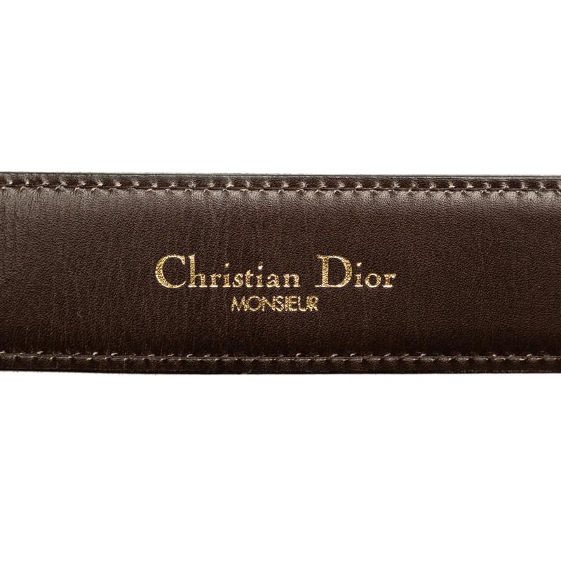 ディオール MONSIEUR ベルト ブラウン レザー メンズ Dior 【中古