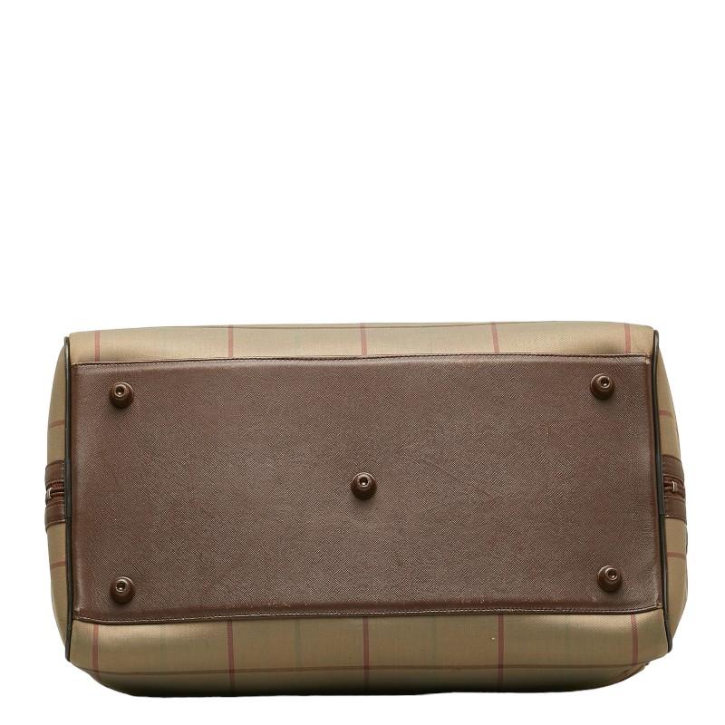 BURBERRYS ノバチェック ハンドバッグ ボストンバッグ カーキ ブラウン BURBERRY（バーバリー） チェック ボストンバッグ カーキ ブラウン