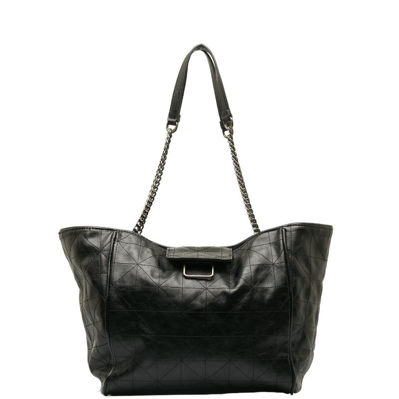 ZARA（ザラ） チェーン トートバッグ ブラック フェイクレザー