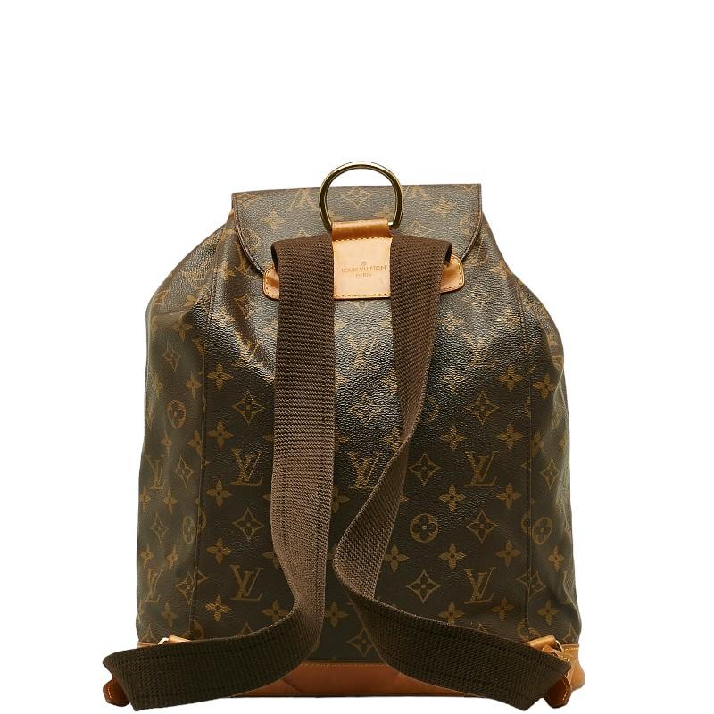 ヴィトン モンスリGM モノグラム リュック ヌメ革 PVC