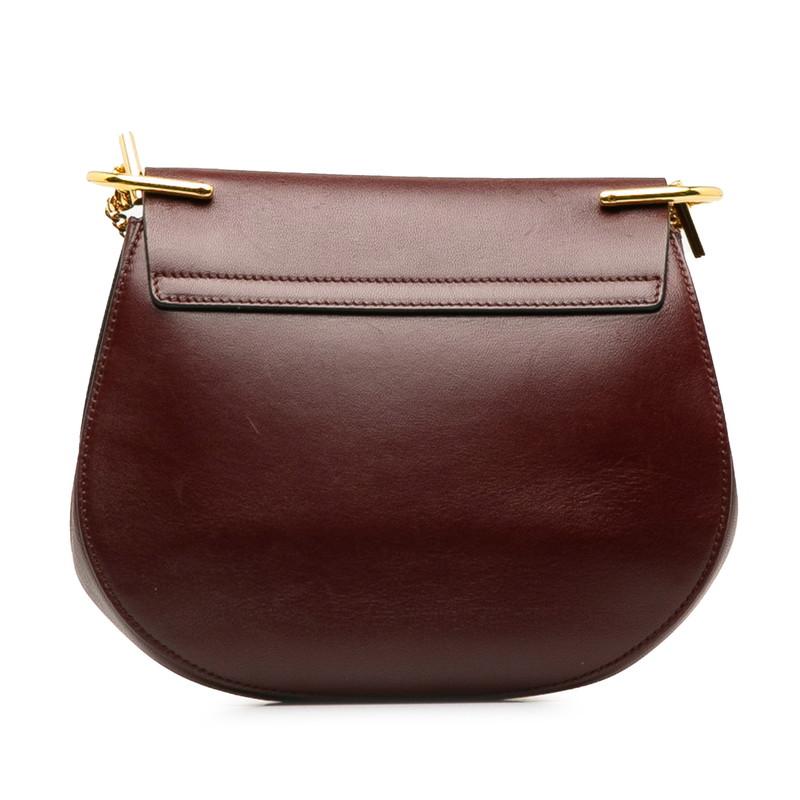 美品 クロエ ドリュー レザー ブルー チェーンショルダーバッグ 1199【中古】Chloe Chloe（クロエ） ドリュー チェーン ショルダーバッグ ブルー ブラウン