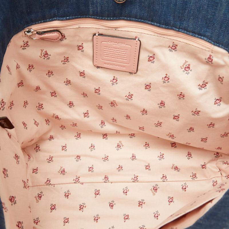 COACH（コーチ） ロゴ トートバッグ F67415 ブルー デニム レディース