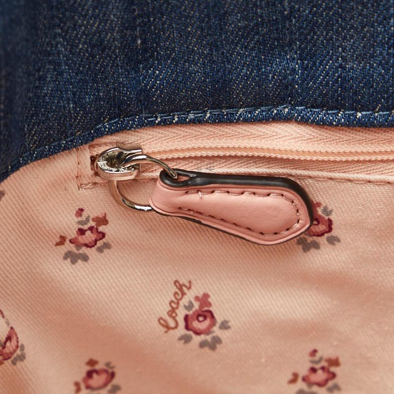 COACH（コーチ） ロゴ トートバッグ F67415 ブルー デニム レディース