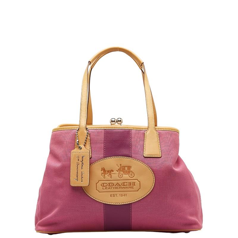 COACH コーチ ロゴ トートバッグ 13490 ピンク ベージュ COACH コーチ ロゴ トートバッグ 13490 ピンク ベージュ