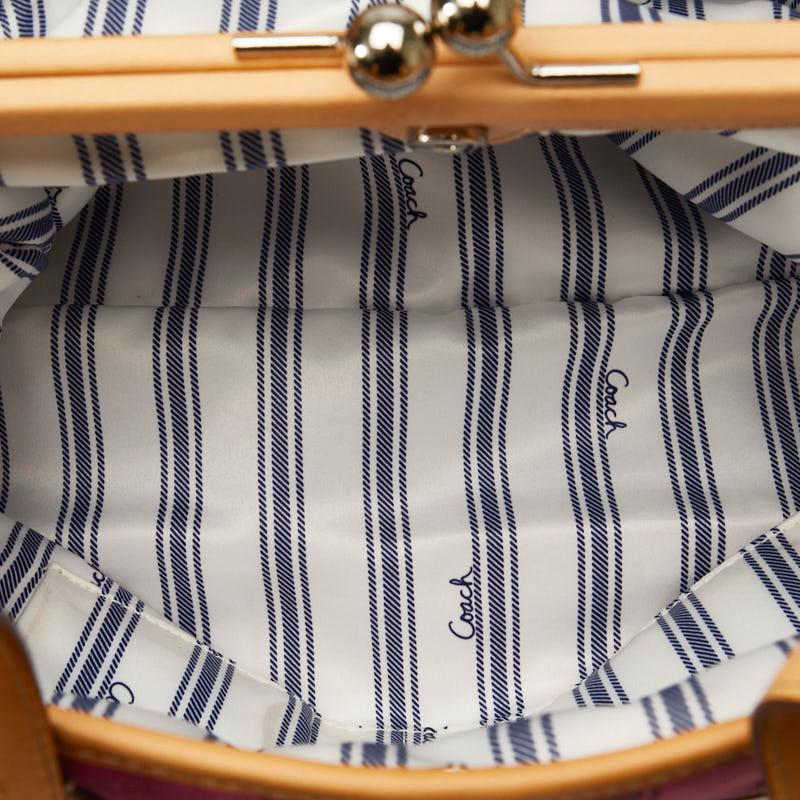 COACH（コーチ） ロゴ トートバッグ 13490 ピンク ベージュ キャンバス