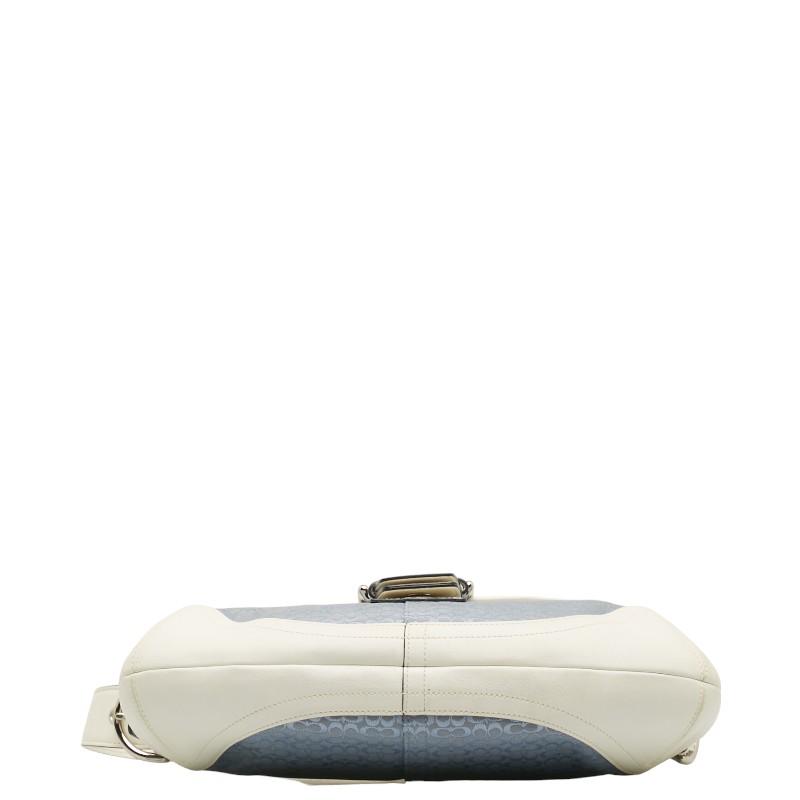 COACH（コーチ） シグネチャー ショルダーバッグ 6808 ブルー ホワイト