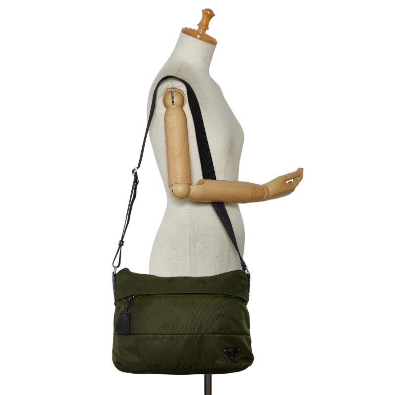 PRADA プラダ ショルダーバッグ ナイロン レザー カーキ PRADA プラダ ショルダーバッグ ナイロン カーキ バッグ : JP