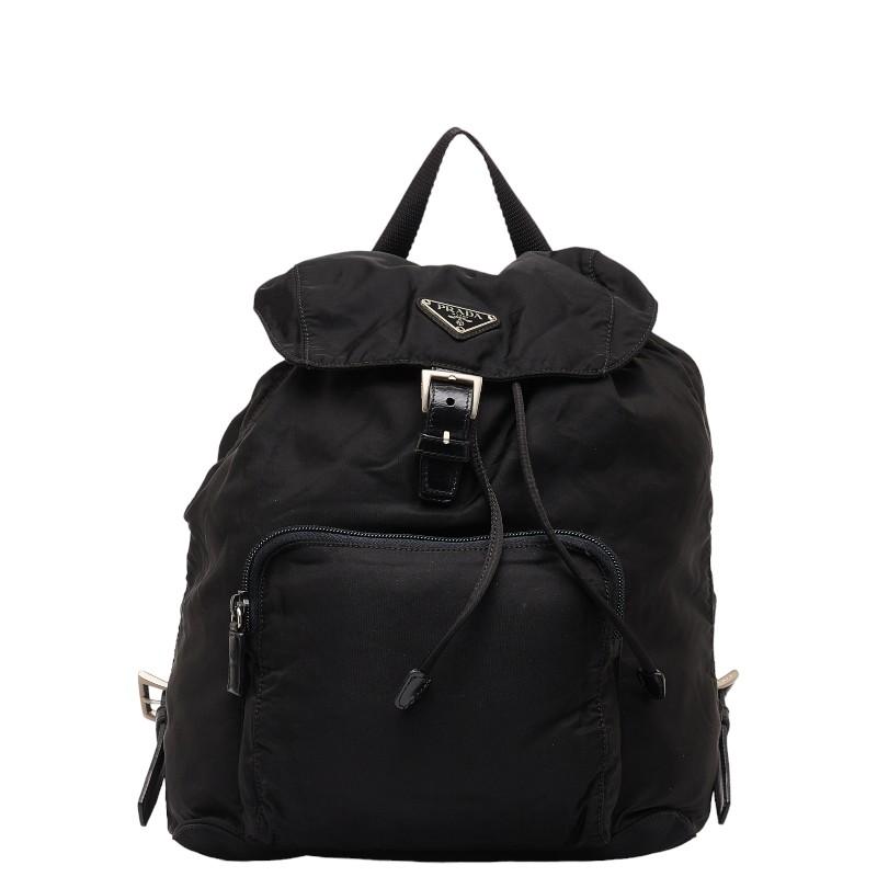 【人気品】プラダPRADA黒 リュックサック鑑定済、カードあり! PRADA プラダ バックパック リュック 黒 NERO ナイロン