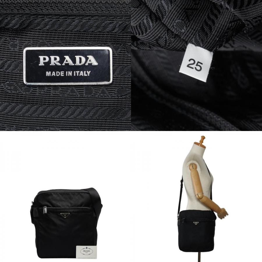 PRADA プラダ 斜め掛け ショルダーバッグ 三角ロゴプレート PRADA プラダ 斜め掛けショルダーバッグ ブラック 黒 ナイロン