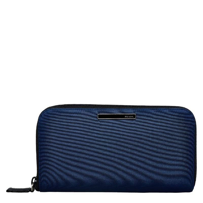 プラダ　M506 ナイロン　長財布 PRADA プラダ ロゴプレート ラウンドファスナー 長財布 M506