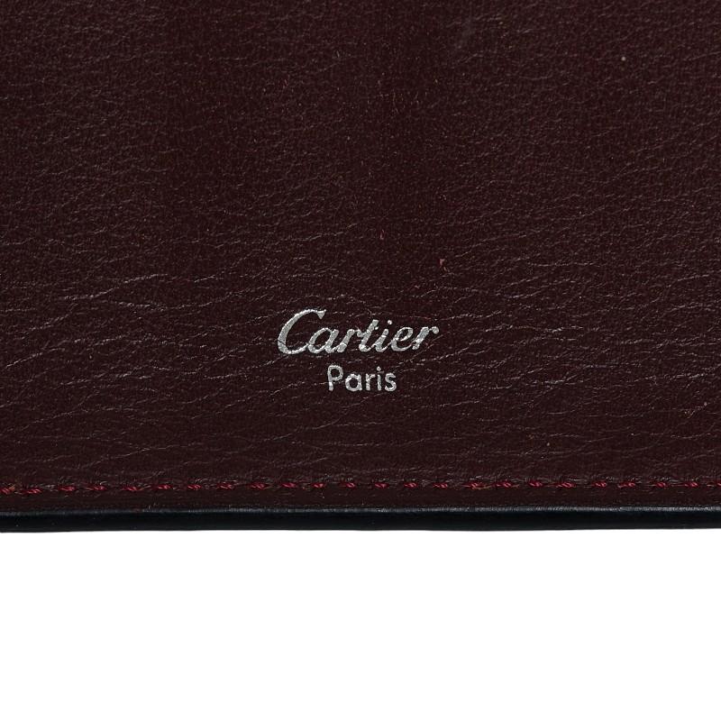 Cartier（カルティエ） マストライン 長財布 ブラック ワインレッド