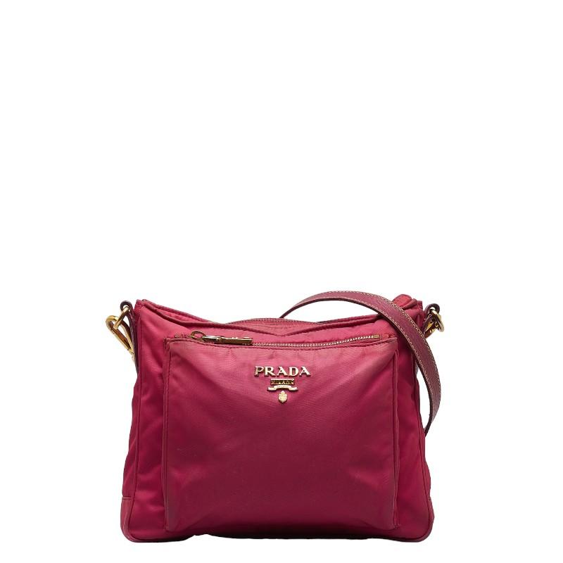 PRADA（プラダ） サコッシュ ロゴ 斜め掛け ショルダーバッグ ピンク 