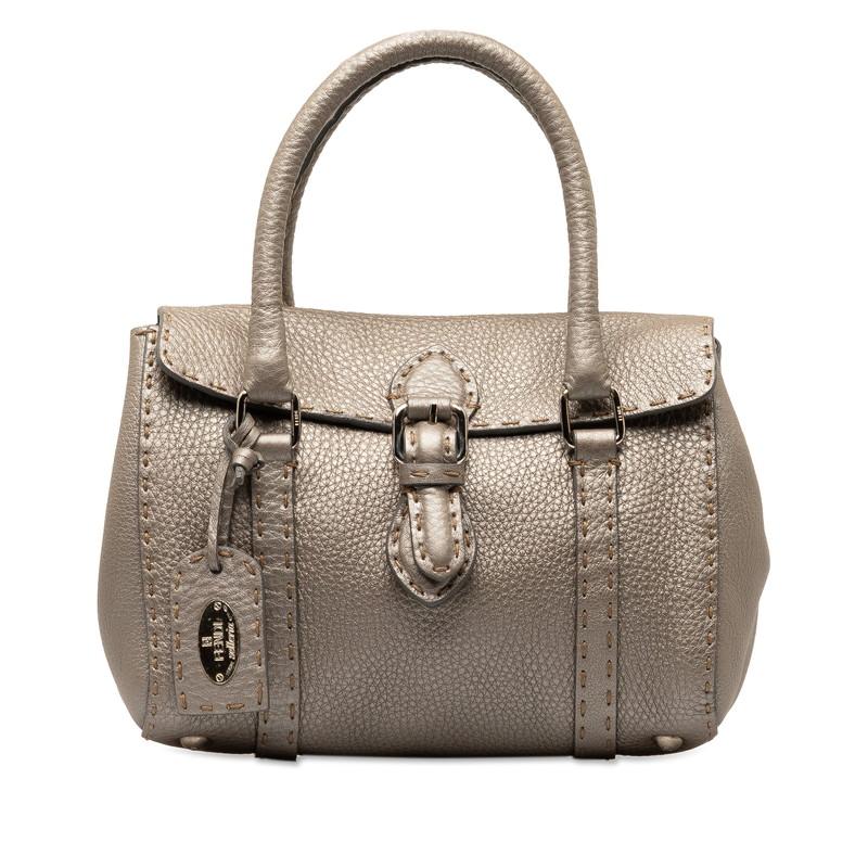 FENDI フェンディ セレリア リンダ ミニ ハンドバッグ 8R486 グレー 