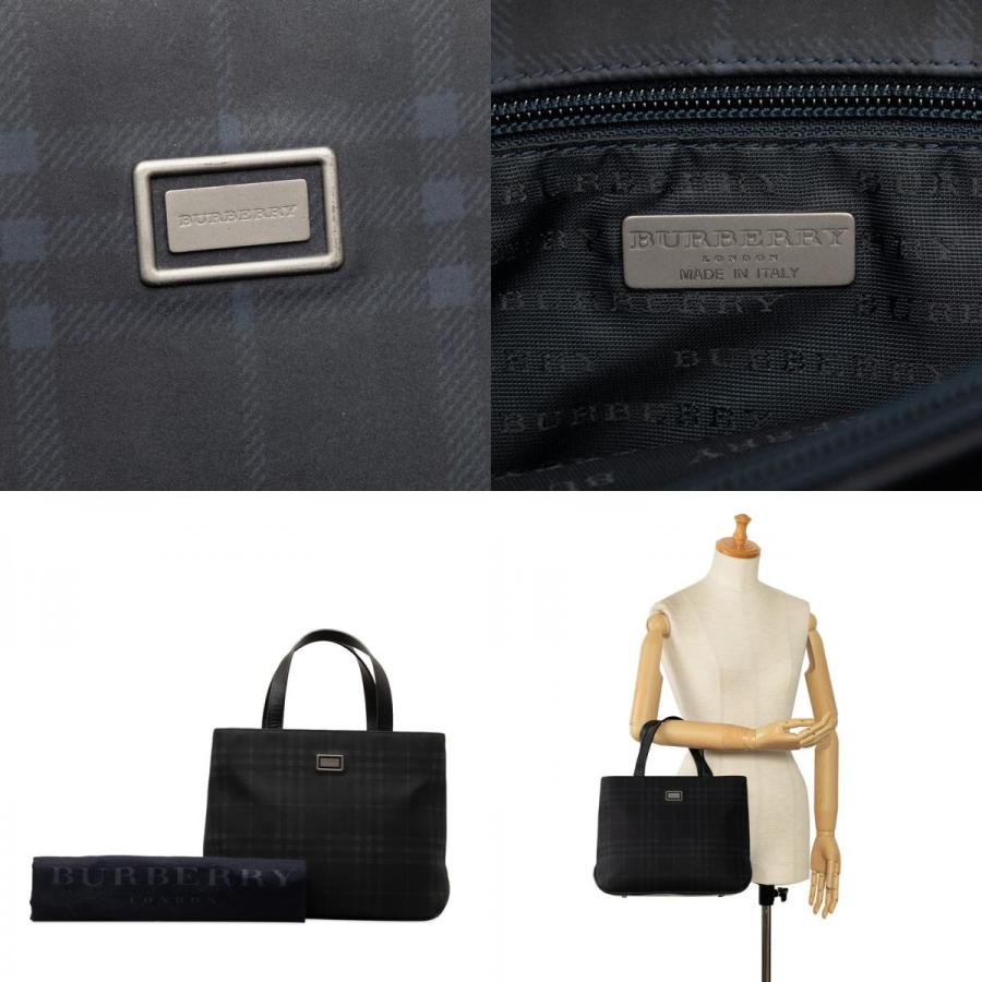 BURBERRY（バーバリー） チェック ハンドバッグ トートバッグ ネイビー