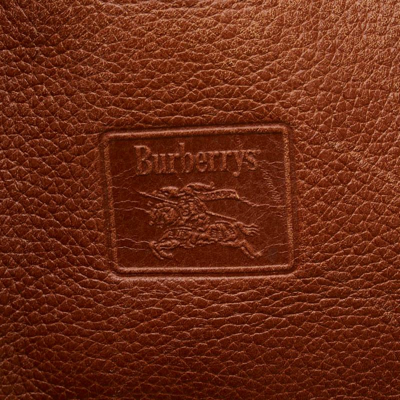 バーバリー ノバチェック シャドーホース 斜め掛け ショルダーバッグ ブラウン レザー レディース BURBERRY 【中古】｜ginzaparis2｜07