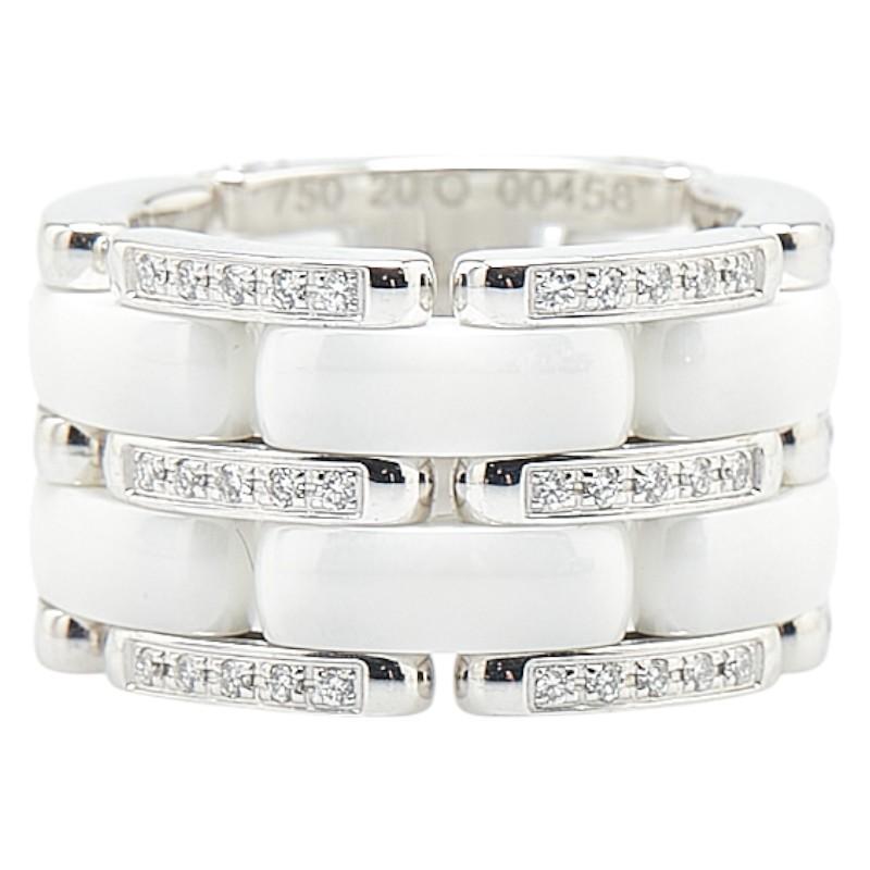 CHANEL シャネル ウルトラワイド リング 指輪 #49 K18WG CHANEL シャネル ウルトラワイド リング 指輪 #49 K18WG