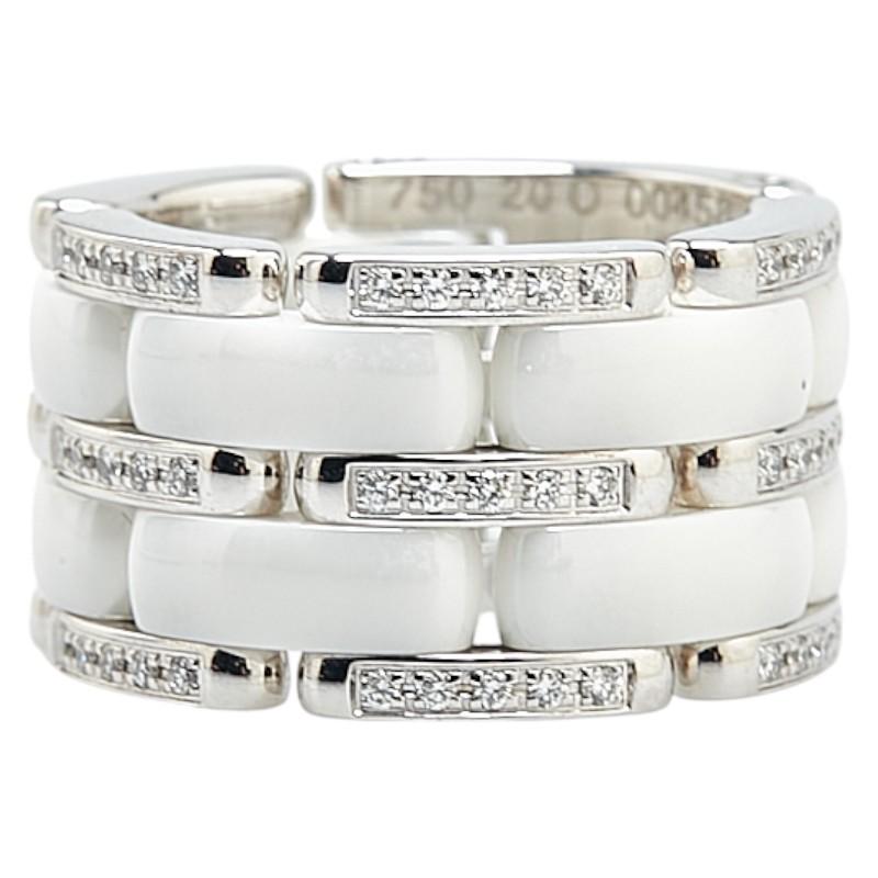 CHANEL シャネル ウルトラワイド リング 指輪 #49 K18WG CHANEL シャネル ウルトラワイド リング 指輪 #49 K18WG