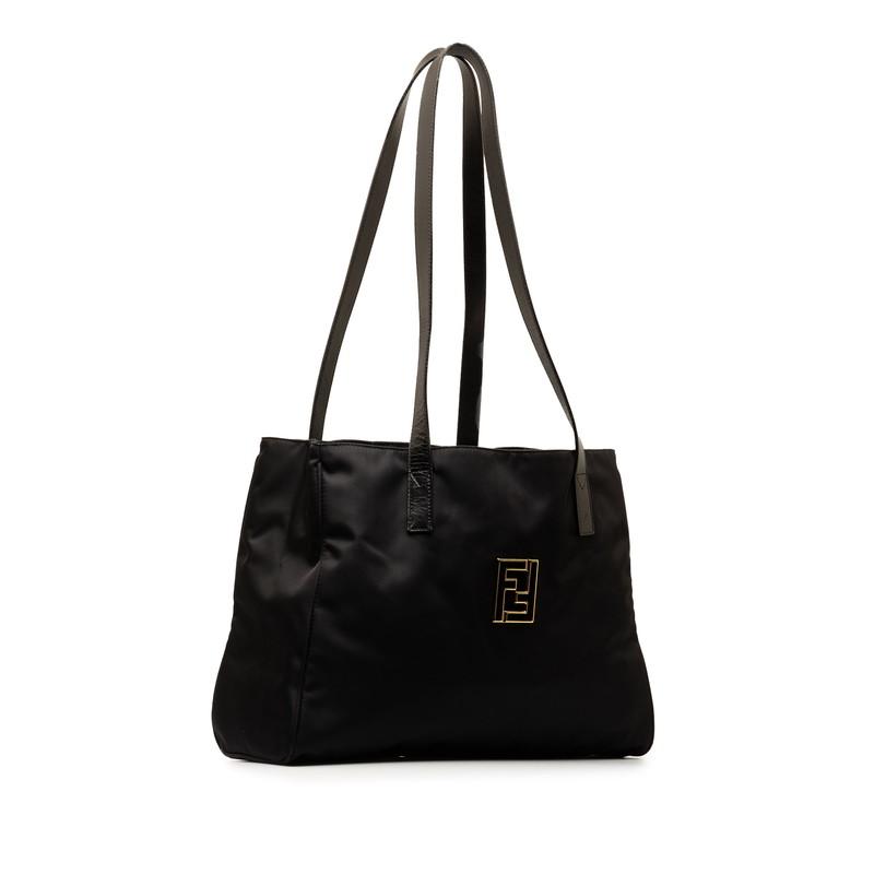 FENDI（フェンディ） FFロゴ金具 ハンドバッグ 15321 ブラック