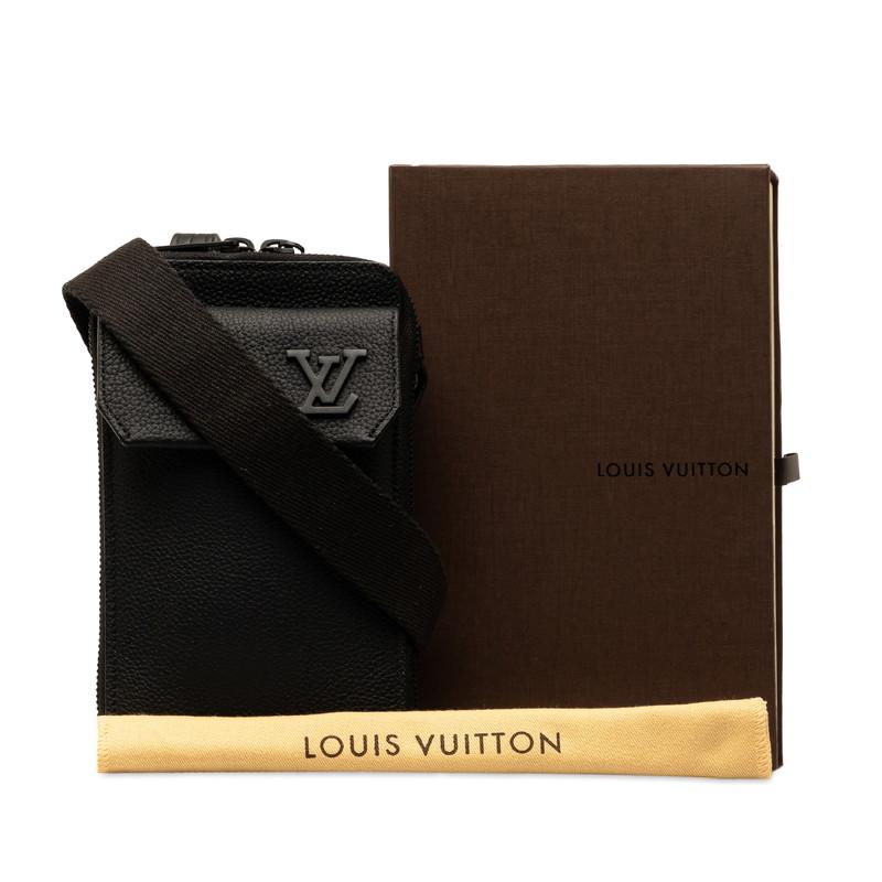 ルイ ヴィトン アエログラム フォンポーチ LVロゴ ポーチ ショルダーバッグ M57089 ノワール ブラック LOUIS VUITTON 【中古】｜ginzaparis2｜09