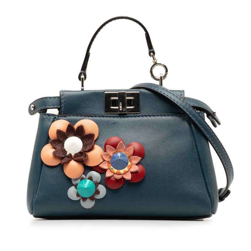 FENDI（フェンディ） マイクロピーカブー フラワー 花 ハンドバッグ