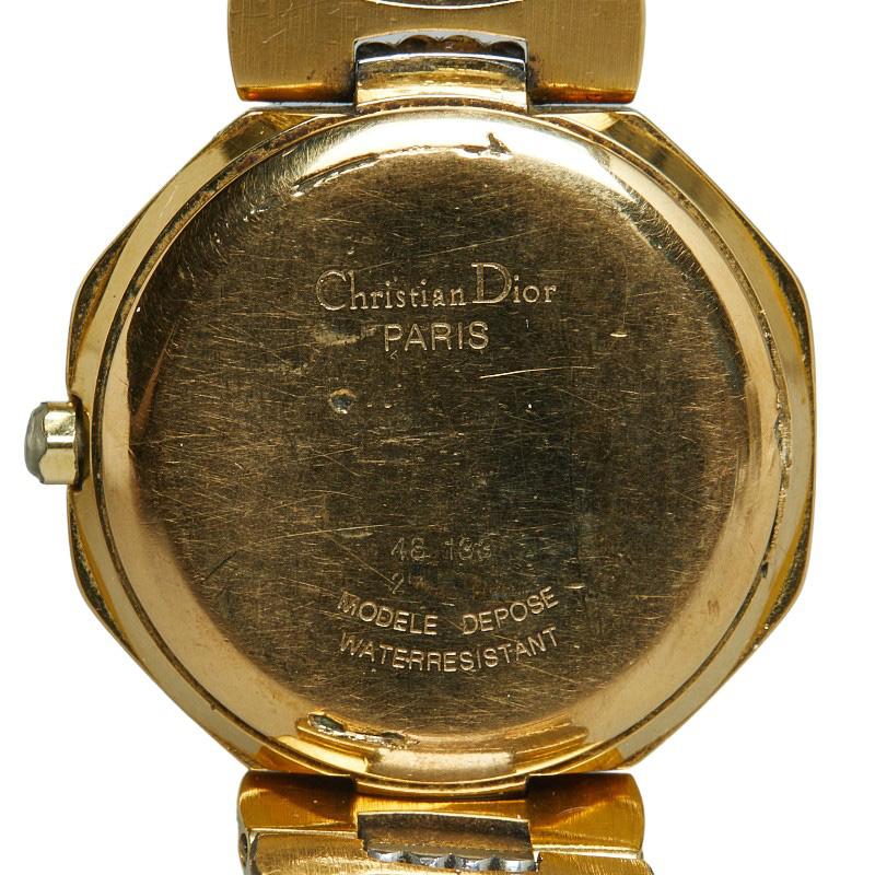 Christian Dior 48.153 オクタゴン 現状品 クリスチャンディオール オクタゴン 腕時計 48.153 クオーツ グレー
