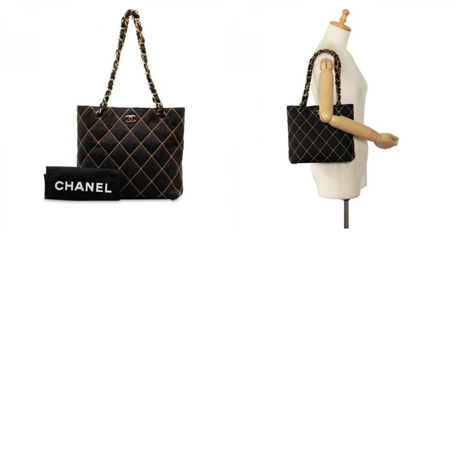 CHANEL シャネル ワイルドステッチ ココマーク チェーン トートバッグ 