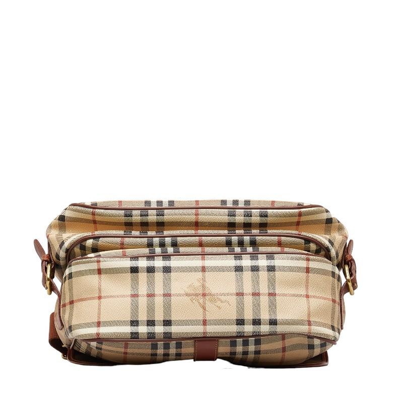 オールド　バーバリー　ショルダーバッグ　ノバチェック　シャドーホース　PVC BURBERRY バーバリー ノバチェック シャドーホース 斜め掛け