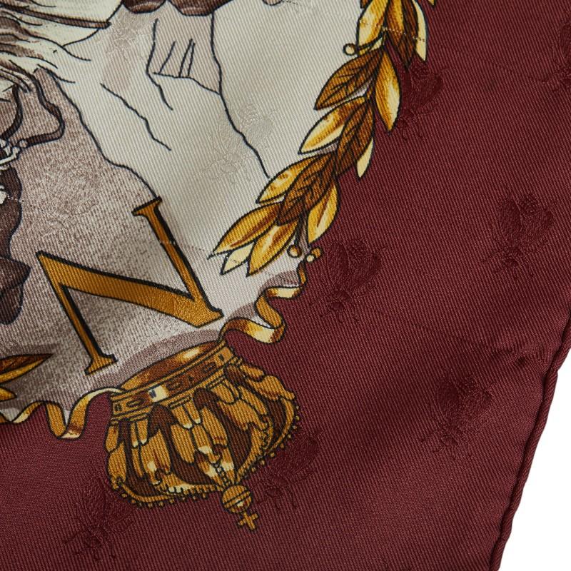HERMES（エルメス） カレ90 NAPOLEON ナポレオン スカーフ ワイン