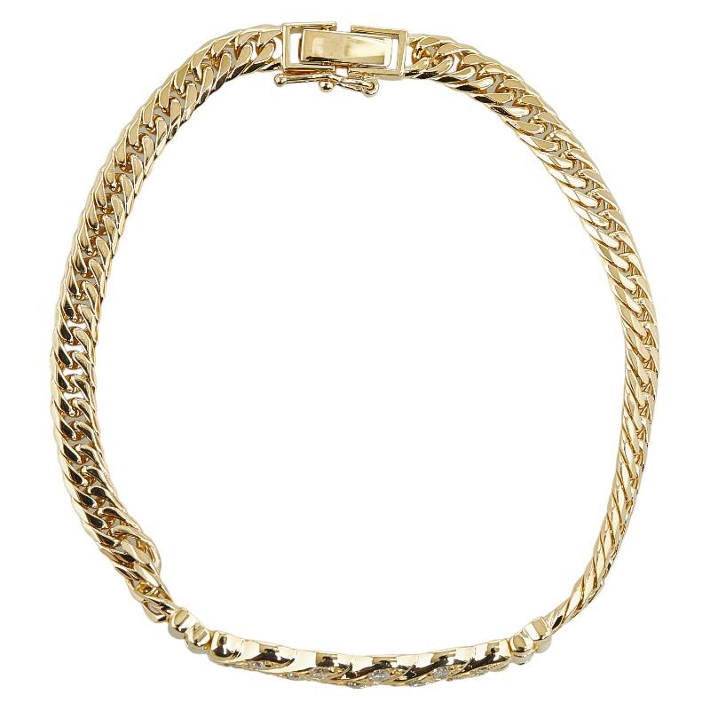 K18YG イエローゴールド ダイヤ0.54ct ブレスレット レディース 中古  