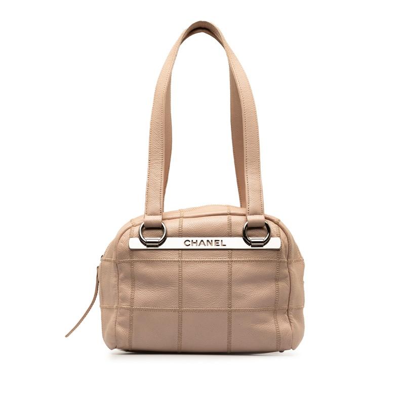 CHANEL シャネル ロゴ シルバー金具 チョコバー ハンドバッグ ミニ  